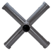 Topaz BH4/90D/BZ-96 Pole Mount 4-Fixture At 90 Degree Spacing Cross-Shape Bullhorn Bronze (T70735)