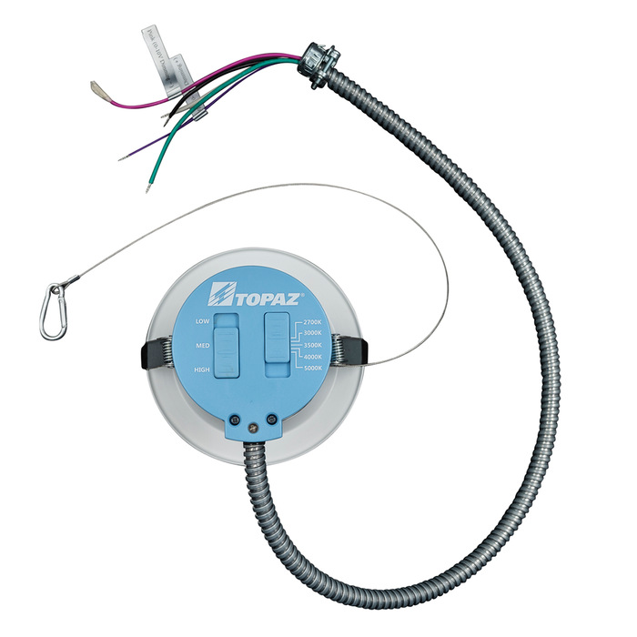 Topaz CDL4S-13WPCS-U Commercial LED Canless Downlight 4 Inch Power/CCT Selectable 6W/9W/13W 2700K/3000K/3500K/4000K/5000K 120-277V Dimmable Integrated Driver (T75865)