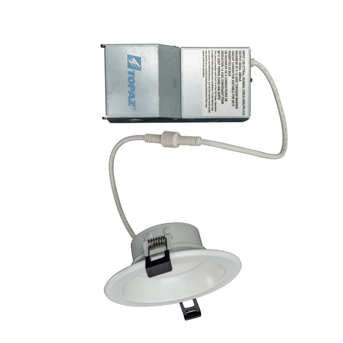 Topaz CDL4S-RM-12WPCS-U Commercial LED Canless Downlight 4 Inch Power/CCT Selectable 6W/9W/12W 2700K/3000K/3500K/4000K/5000K 120-277V Dimmable Remote Driver (T75869)