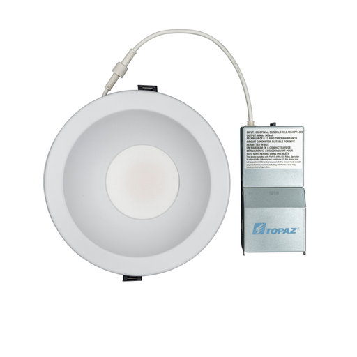 Topaz CDL6S-RM-24WPCS-U Commercial LED Canless Downlight 6 Inch Power/CCT Selectable 12W/16W/24W 2700K/3000K/3500K/4000K/5000K 120-277V Dimmable Remote Driver (T75870)