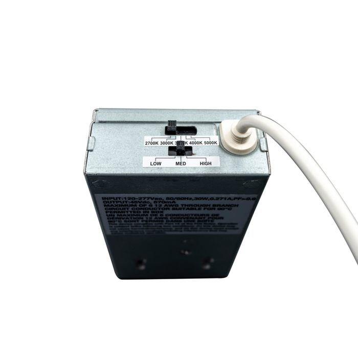 Topaz CDL8S-RM-30WPCS-U Commercial LED Canless Downlight 8 Inch Power/CCT Selectable 16W/22W/30W 2700K/3000K/3500K/4000K/5000K 120-277V Dimmable Remote Driver (T75871)