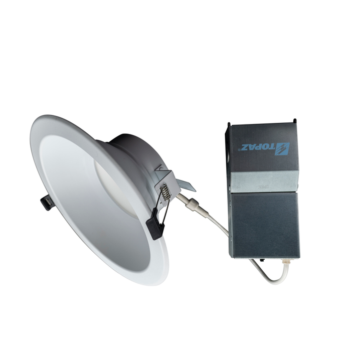 Topaz CDL8S-RM-30WPCS-U Commercial LED Canless Downlight 8 Inch Power/CCT Selectable 16W/22W/30W 2700K/3000K/3500K/4000K/5000K 120-277V Dimmable Remote Driver (T75871)
