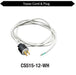Topaz CS515-12-WH 12 Foot White Cord 120V With NEMA 5-15 15A Straight Blade Plug (T74441)