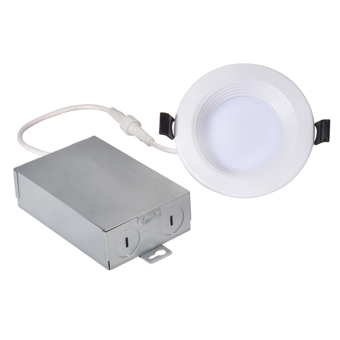 Topaz DLD3B-7CS 3 Inch Slim Deep Baffle Regress Downlight 7W CCT Selectable 2700K/3000K/3500K/4000K/5000K 500Lm 120V 90 CRI 105 Degree Beam Angle White (T73769)