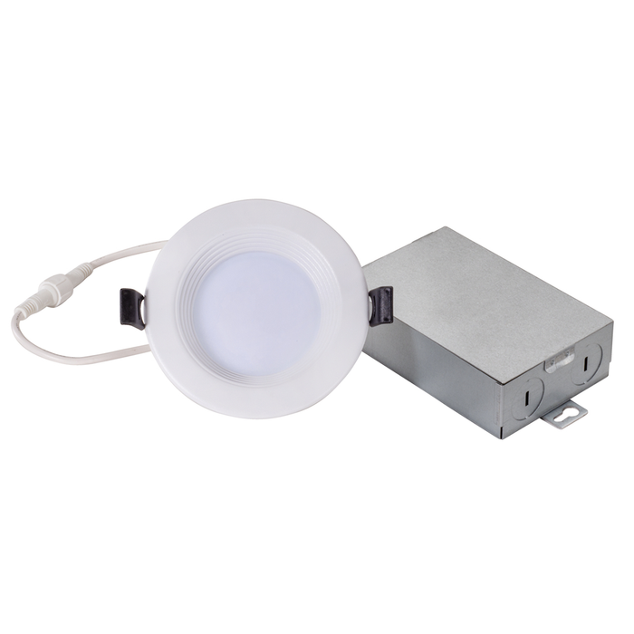 Topaz DLD3B-7CS 3 Inch Slim Deep Baffle Regress Downlight 7W CCT Selectable 2700K/3000K/3500K/4000K/5000K 500Lm 120V 90 CRI 105 Degree Beam Angle White (T73769)