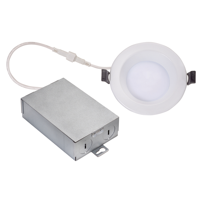 Topaz DLD3S-7CS 3 Inch Slim Deep Smooth Regress Downlight 7W CCT Selectable 2700K/3000K/3500K/4000K/5000K 500Lm 120V 90 CRI 105 Degree Beam Angle White (T73706)