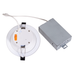 Topaz DLD4S-7CS 4 Inch Slim Deep Smooth Regress Downlight 7W CCT Selectable 2700K/3000K/3500K/4000K/5000K 580Lm 120V 90 CRI 110 Degree Beam Angle White (T73287)