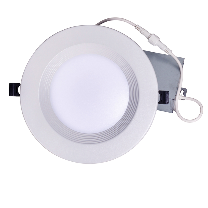 Topaz DLD6B-10CS 6 Inch Slim Deep Baffle Regress Downlight 10W CCT Selectable 2700K/3000K/3500K/4000K/5000K 770Lm 120V 90 CRI 110 Degree Beam Angle White (T73301)
