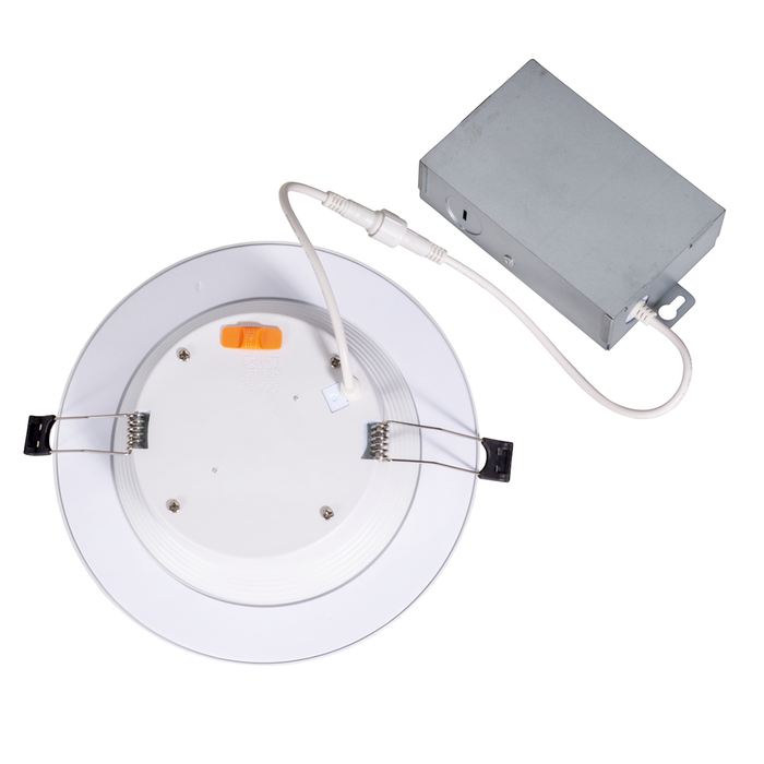 Topaz DLD6B-13CS 6 Inch Slim Deep Baffle Regress Downlight 13W CCT Selectable 2700K/3000K/3500K/4000K/5000K 1000Lm 120V 90 CRI 110 Degree Beam Angle White (T73303)