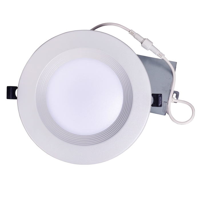Topaz DLD6B-13CS 6 Inch Slim Deep Baffle Regress Downlight 13W CCT Selectable 2700K/3000K/3500K/4000K/5000K 1000Lm 120V 90 CRI 110 Degree Beam Angle White (T73303)