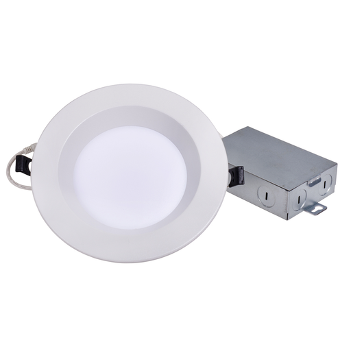 Topaz DLD6S-10CS 6 Inch Slim Deep Smooth Regress Downlight 10W CCT Selectable 2700K/3000K/3500K/4000K/5000K 770Lm 120V 90 CRI 110 Degree Beam Angle White (T73289)