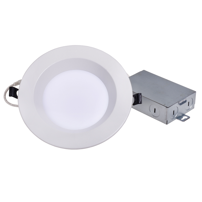 Topaz DLD6S-16CS 6 Inch Slim Deep Smooth Regress Downlight 16W CCT Selectable 2700K/3000K/3500K/4000K/5000K 1200Lm 120V 90 CRI 110 Degree Beam Angle White (T73293)