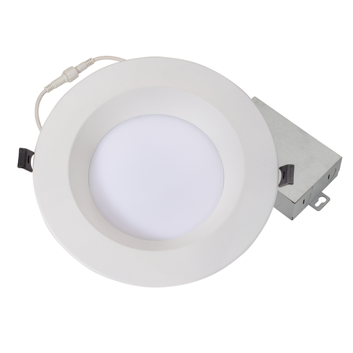 Topaz DLD8S-21CS 8 Inch Slim Deep Smooth Regress Downlight 21W CCT Selectable 2700K/3000K/3500K/4000K/5000K 1700Lm 120V 90 CRI 110 Degree Beam Angle White (T73752)