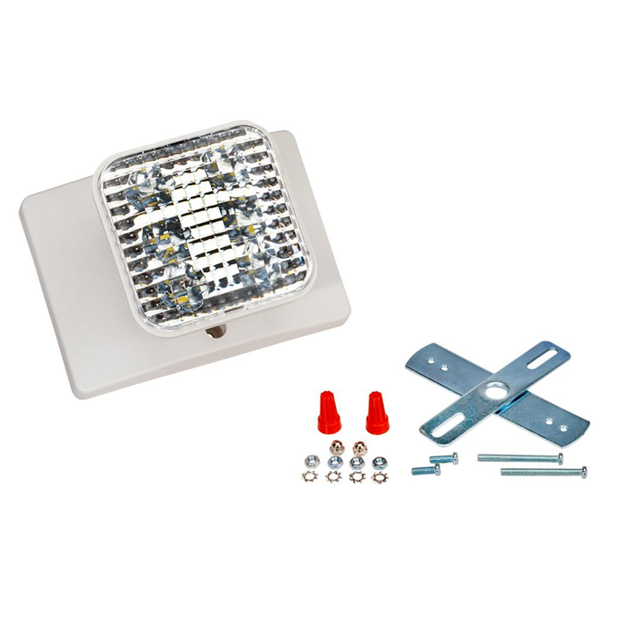 Topaz EL1/LED/WH/RH LED Square Emergency Light Remote 1-Head 75Lm 6000K 3.6V White (T70917)