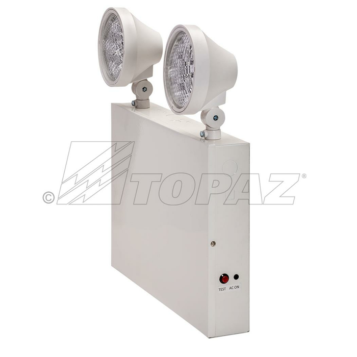Topaz EL2/LED/WH-NYC LED Steel Emergency Unit NYC Approved 2-Head 120/277V 90-Minute Backup White (T75110)