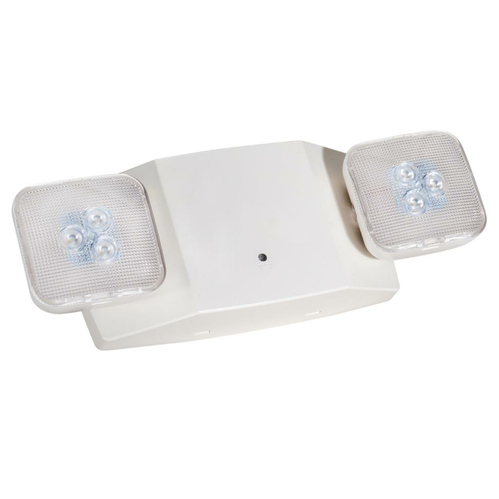 Topaz EL2/LED/WH/RC LED Square Emergency Unit 2-Head 220Lm 120/277V With Backup Remote Capable White (T70916)