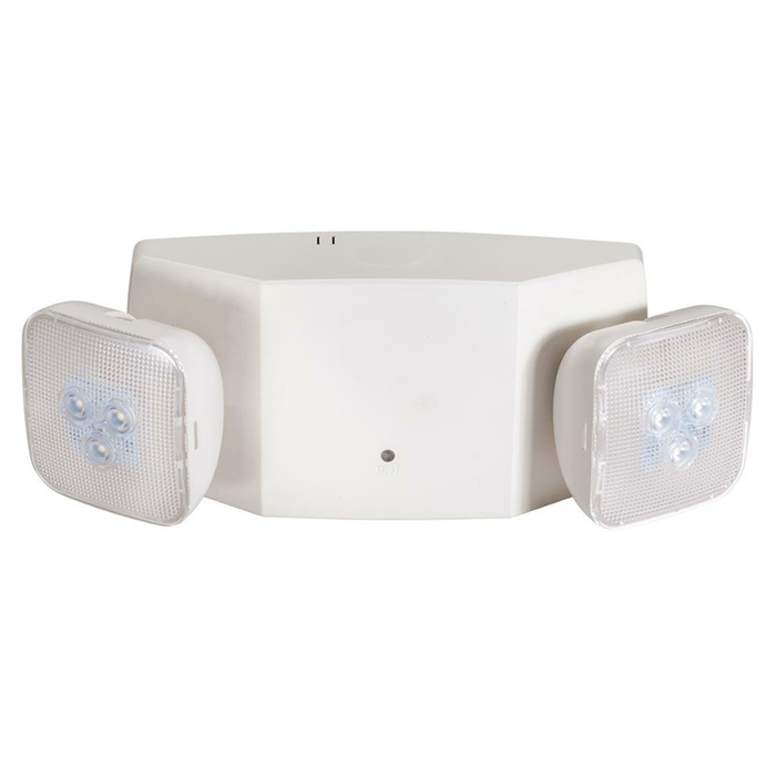 Topaz EL2/LED/WH/RC LED Square Emergency Unit 2-Head 220Lm 120/277V With Backup Remote Capable White (T70916)
