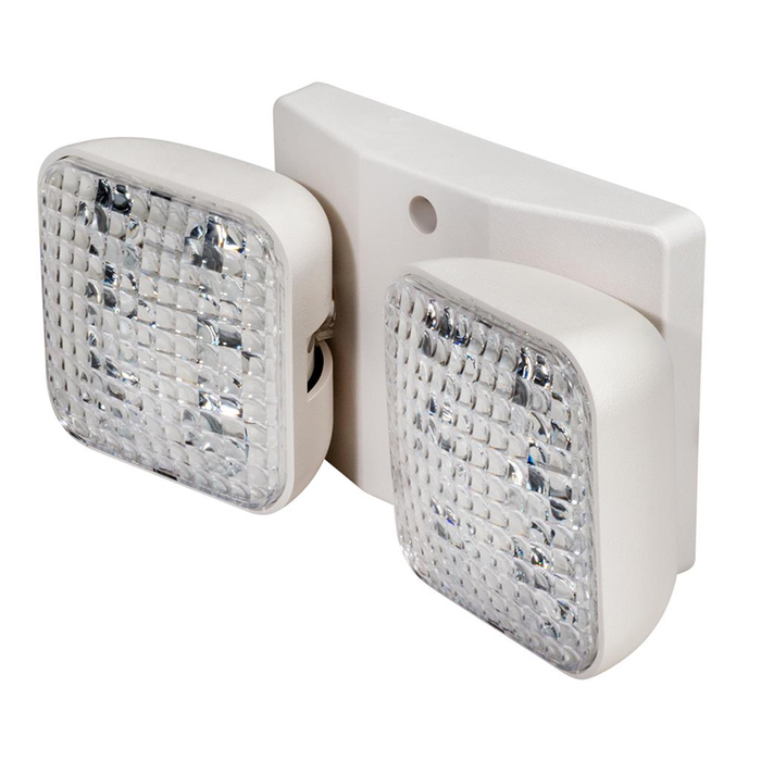 Topaz EL2/LED/WH/RH LED Square Emergency Light Remote 2-Head 150Lm 6000K 3.6V White (T70918)
