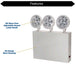 Topaz EL3/LED/WH-NYC LED Steel Emergency Unit NYC Approved 3-Head 120/277V 90-Minute Backup White (T75112)