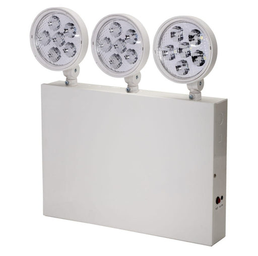 Topaz EL3/LED/WH-NYC LED Steel Emergency Unit NYC Approved 3-Head 120/277V 90-Minute Backup White (T75112)