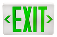 Topaz ES/LED/GW/B LED Exit Sign Green Letters Single Or Double Face Thermoplastic 90-Minute Backup White (T75121)