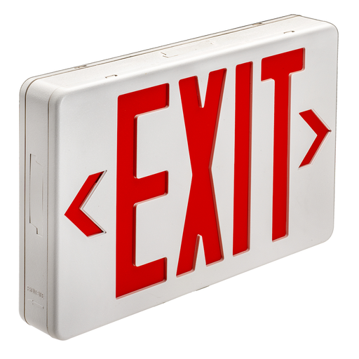Topaz ES/LED/RW/B LED Exit Sign Red Letters Single Or Double Face Thermoplastic 90-Minute Backup White (T75119)