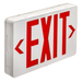 Topaz ES/LED/RW/B LED Exit Sign Red Letters Single Or Double Face Thermoplastic 90-Minute Backup White (T75119)