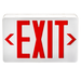 Topaz ES/LED/RW/B LED Exit Sign Red Letters Single Or Double Face Thermoplastic 90-Minute Backup White (T75119)