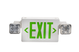 Topaz ESC/LED/GW LED Exit/Emergency Combination Green Letters 90-Minute Battery Backup 2-Track Or Swivel Adjustable Heads Single Or Double Sided White (T75141)