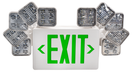 Topaz ESC/LED/GW LED Exit/Emergency Combination Green Letters 90-Minute Battery Backup 2-Track Or Swivel Adjustable Heads Single Or Double Sided White (T75141)