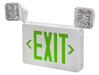 Topaz ESC/LED/GW LED Exit/Emergency Combination Green Letters 90-Minute Battery Backup 2-Track Or Swivel Adjustable Heads Single Or Double Sided White (T75141)