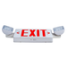 Topaz ESC/LED/RW/RC LED Exit-Emergency Combination Red Letters Adjustable 2-Head Single Or Double Sided 90-Minute Battery Backup Remote Capable White (T72112)