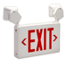 Topaz ESC/LED/RW LED Exit/Emergency Combination Red Letters 90-Minute Battery Backup 2-Track Or Swivel Adjustable Heads Single Or Double Sided White (T75139)