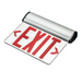 Topaz ESEL/DFS/RMR/B-NYC LED Edgelit Mirror Exit Red Letters Double Face Aluminum Housing Surface Mount Canopy NYC Approved 90-Minute Battery Backup (T71098)