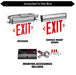 Topaz ESEL/DFR/RMR/B-NYC LED Edgelit Mirror Exit Red Letters Double Face Aluminum Housing Recessed Or Ceiling Mount NYC Approved 90-Minute Battery Backup (T71102)