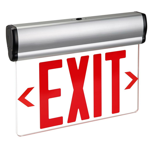 Topaz ESEL/SFS/RCL/B-NYC LED Edgelit Clear Exit Red Letters Single Face Aluminum Housing Surface Mount Canopy NYC Approved 90-Minute Battery Backup (T71096)