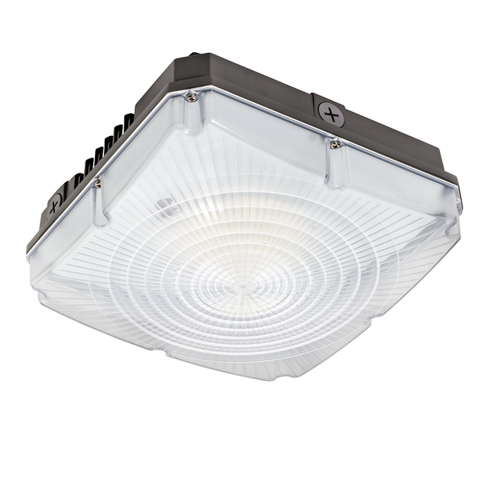 Topaz F-CPS/60W/50K/BZ LED Square Canopy 60W 5000K 7500Lm 120-277Vac Dimmable 80 CRI Light Bronze (T70478)