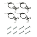Topaz F-L8/CABLE/CTS-87 8 Foot Suspended Mount Cable Kit - 4 Cables/Mounting Hardware (T71111)