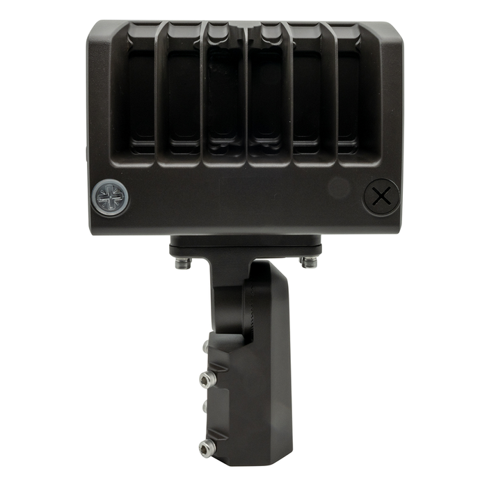 Topaz FL-100PCS-SFYK-HV LED Flood High Voltage Power/CCT Selectable 60W/80W/100W 3000K/4000K/5000K 277-480V Dimmable Slipfitter And Yoke Mount Photocell Bronze (T76853)