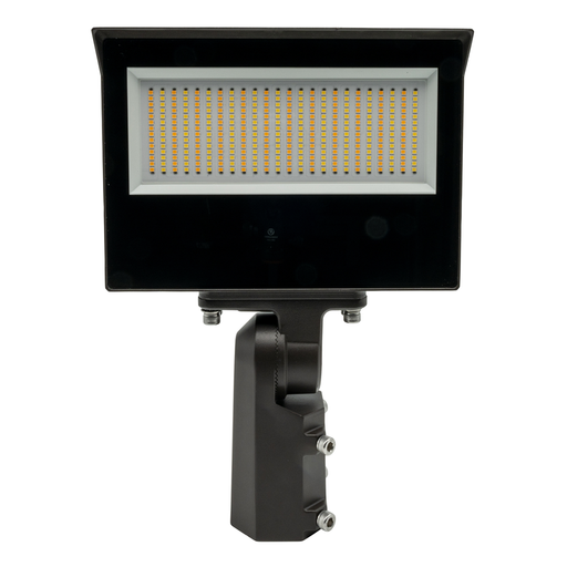 Topaz FL-100PCS-SFYK LED Flood Power/CCT Selectable 60W/80W/100W 3000K/4000K/5000K 120-277V Dimmable Slipfitter And Yoke Mount Photocell Bronze (T76852)