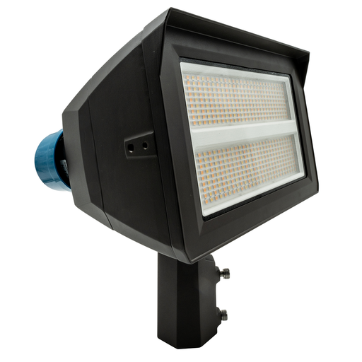 Topaz FL-200PCS-SFYK-HV LED Flood High Voltage Power/CCT Selectable 120W/150W/200W 3000K/4000K/5000K 277-480V Dimmable Slipfitter And Yoke Mount Photocell Bronze (T76855)