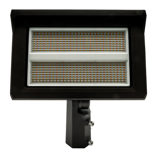 Topaz FL-200PCS-SFYK-HV LED Flood High Voltage Power/CCT Selectable 120W/150W/200W 3000K/4000K/5000K 277-480V Dimmable Slipfitter And Yoke Mount Photocell Bronze (T76855)