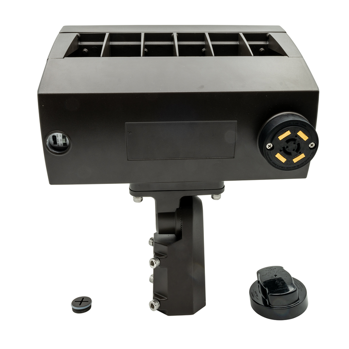 Topaz FL-290PCS-SFYK-HV LED Flood High Voltage Power/CCT Selectable 200W/240W/290W 3000K/4000K/5000K 277-480V Dimmable Slipfitter And Yoke Mount Photocell Bronze (T76857)