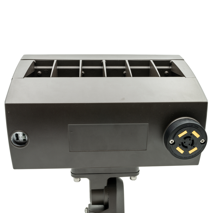 Topaz FL-290PCS-SFYK-HV LED Flood High Voltage Power/CCT Selectable 200W/240W/290W 3000K/4000K/5000K 277-480V Dimmable Slipfitter And Yoke Mount Photocell Bronze (T76857)