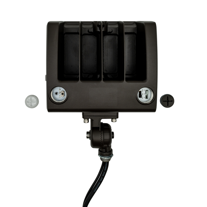 Topaz FL-60PCS-KNTR LED Flood Power/CCT Selectable 40W/50W/60W 3000K/4000K/5000K 120-277V Dimmable Knuckle And Trunnion Mount Photocell Bronze (T76851)