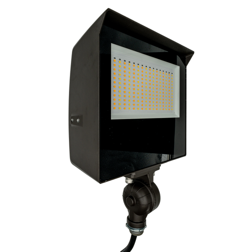 Topaz FL-60PCS-KNTR LED Flood Power/CCT Selectable 40W/50W/60W 3000K/4000K/5000K 120-277V Dimmable Knuckle And Trunnion Mount Photocell Bronze (T76851)