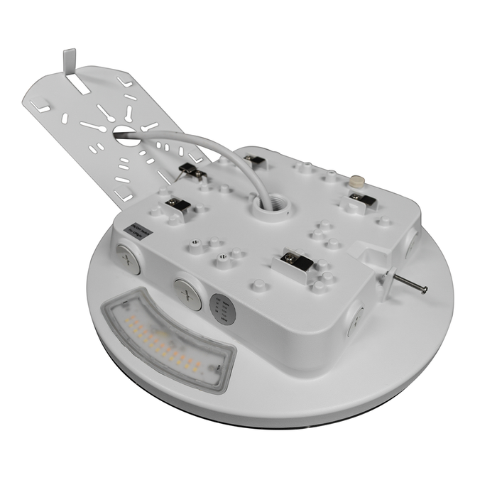 Topaz GCP-100PCS-WH-EM Slim Round Canopy Power/CCT Selectable 30W/50W/75W/100W 3000K/4000K/5000K 120-277V 80 CRI Emergency Battery Backup White (T76796)