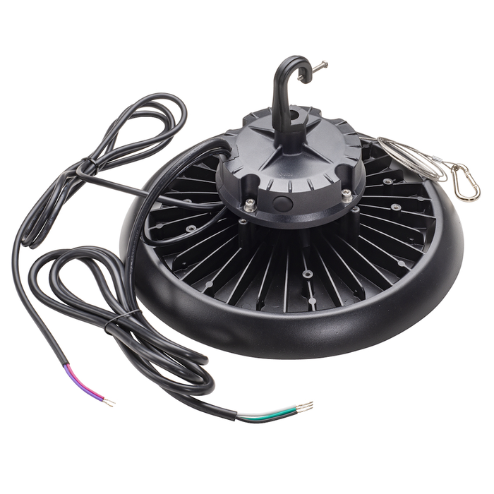 Topaz HBC-150W-PCTS-BL Round LED High Bay Power/CCT Selectable 100W/120W/150W 4000K/5000K 120-277V 90 Degree Optical Lens Black (T73567)