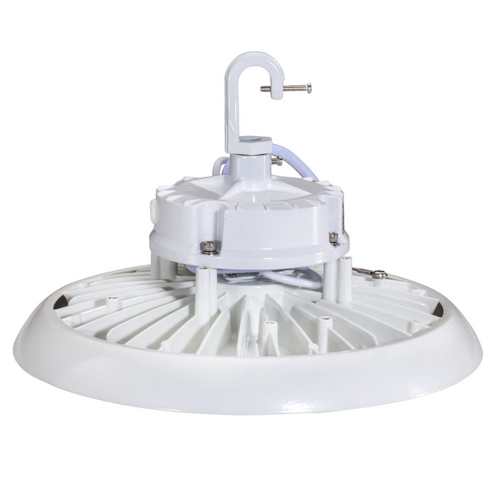Topaz HBC-150W-PCTS-WH Round LED High Bay Power/CCT Selectable 100W/120W/150W 4000K/5000K 120-277V 90 Degree Optical Lens White (T73568)