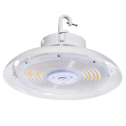 Topaz HBC-150W-PCTS-WH Round LED High Bay Power/CCT Selectable 100W/120W/150W 4000K/5000K 120-277V 90 Degree Optical Lens White (T73568)